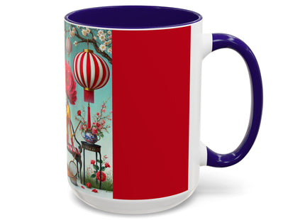 Reading in a Painted Garden Colorful Mugs (11oz, 15oz)