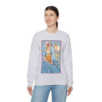The Enchanting Painter: A Fairy's Artistic Touch Heavy Blend™ Crewneck Sweatshirt