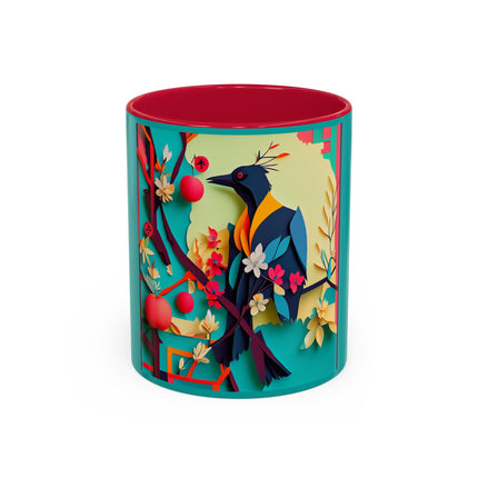Curious Crow Colorful Mugs (11oz, 15oz)