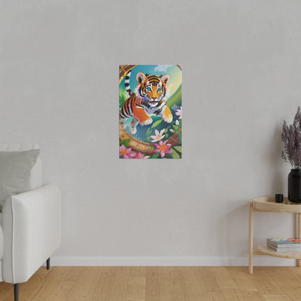 Majestic Tiger Cub Matte Canvas, Stretched, 0.75"