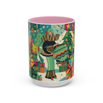 🎄✨ The Lady Of The Christmas Ornament Colorful Mug – Art Deco Holiday Fantasy