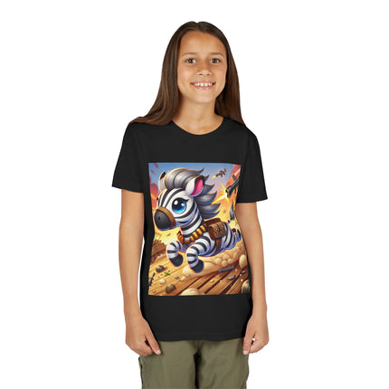 Zebra on the Run Youth Short Sleeve Tee