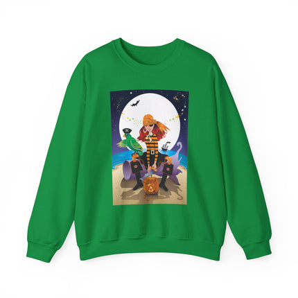 Moonlit Pirate Halloween Unisex Heavy Blend™ Crewneck Sweatshirt