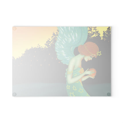 Twilight Angel Glass Cutting Board
