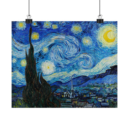 The Starry Night by Vincent Van Gogh Matte Horizontal Posters