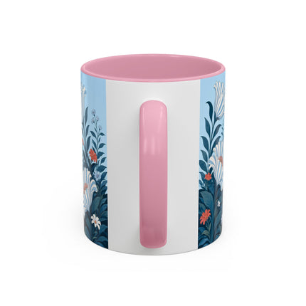 🎨💙 The Enchanted Garden Artist Colorful Mug – Art Deco Floral Whimsy