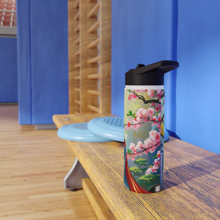 Cyberpunk Geisha Stainless Steel Water Bottle