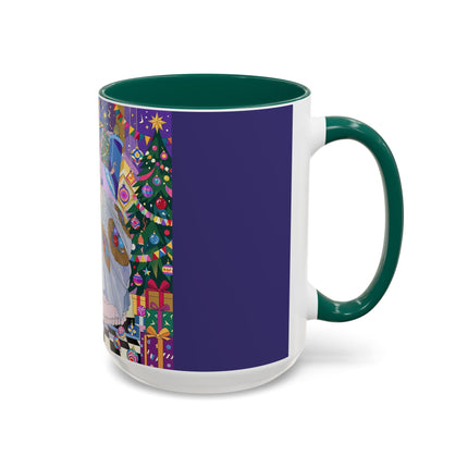 🎄✨ The Lady Of The Christmas Ornament Colorful Mug – Art Deco Holiday Fantasy