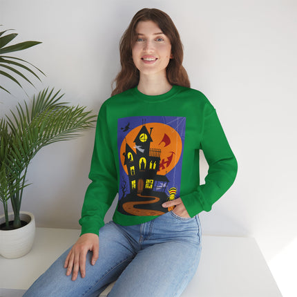 Halloween Night at the Haunted House Unisex Heavy Blend™ Crewneck Sweatshirt