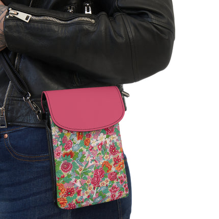 Colorful Flower Pattern by Owen Jones Small Cell Phone Wallet