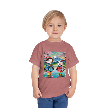 Rainy Day Ducks Toddler Short Sleeve Tee