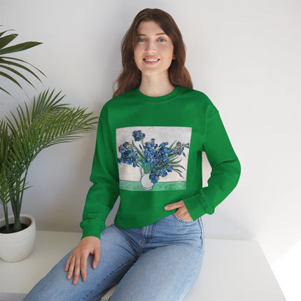 Irises by Vincent Van Gogh Heavy Blend™ Crewneck Sweatshirt