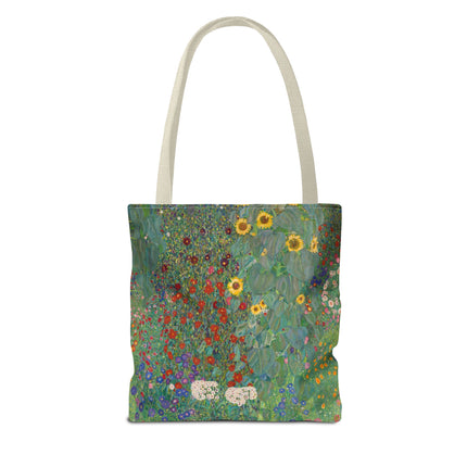 Farm Garden with Sunflowers by Gustav Klimt Tote Bag (AOP)