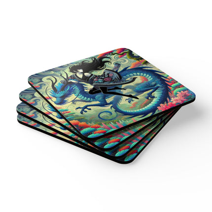 Mystic Guardian of the Sky Corkwood Coaster Set