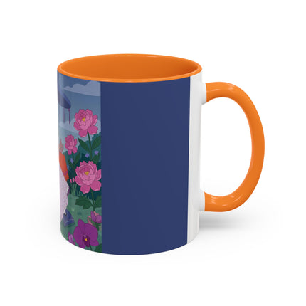 The Lady Of The Garden Tea Party Colorful Mugs – Art Deco Floral Elegance