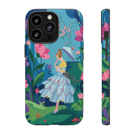 🌸☂️ A Stroll Through The Enchanted Forest Phone Case – Art Deco Floral Fantasy