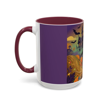 🌙🎃 The Scarecrow Of Haunted Hollow Colorful Mug – Whimsical Halloween Mystery