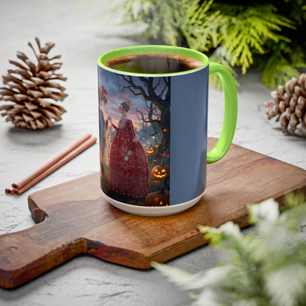 ♥️🎃 The Queen Of Hearts Halloween Masquerade Colorful Mug – Royal Halloween Fantasy