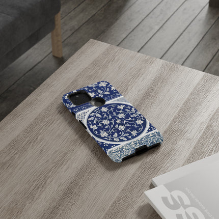 Blue Flower Pattern by Owen Jones Phone Cases