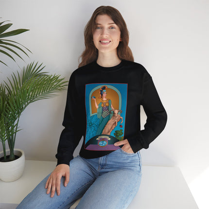 March & Aquamarine (Gem Series) by Sofia Chiostri Unisex Heavy Blend™ Crewneck Sweatshirt