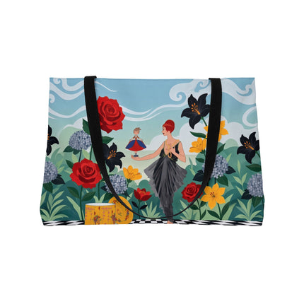 🌹🎭 The Lady Of The Little Dancer Weekender Tote Bag – Art Deco Floral Fantasy