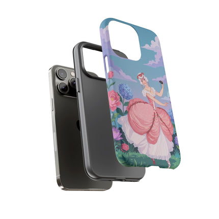 🎭🌸 The Lady Of The Secret Masquerade Phone Case – Art Deco Garden Fantasy