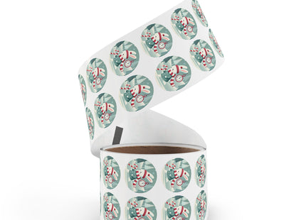 Candy Cane Timekeeper Bunny Round Sticker Label Rolls
