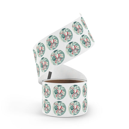 Candy Cane Timekeeper Bunny Round Sticker Label Rolls