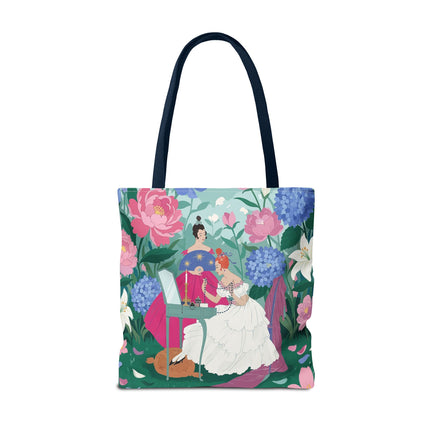 🌸🕯️ The Ladies Of The Enchanted Garden Vanity Tote Bag – Art Deco Floral Elegance