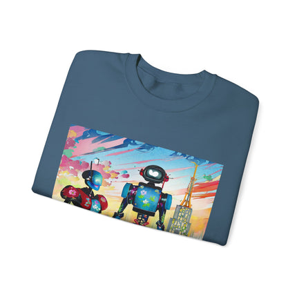 High Fashion Cyberpunk CIA Robots Unisex Heavy Blend™ Crewneck Sweatshirt