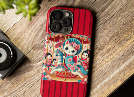 Geisha Kitten's Enchanted Carousel Phone Cases