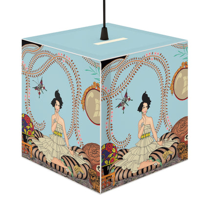 Minuit … ou l’appartement à la mode by George Barbier Light Cube Lamp