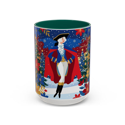 🎭❄️ The Christmas Masquerade Lady Colorful Mug – Art Deco Holiday Fantasy