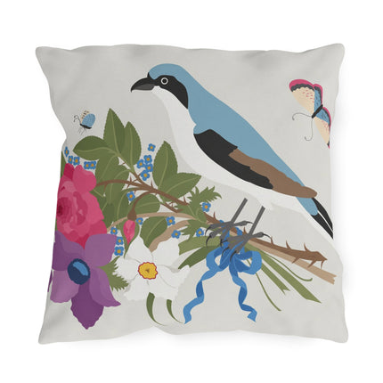 Bluebird & Butterfly Outdoor Pillows – Spring Harmony & Delicate Beauty