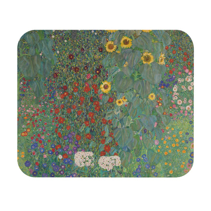 Farm Garden with Sunflowers by Gustav Klimt Mouse Pad (Rectangle)