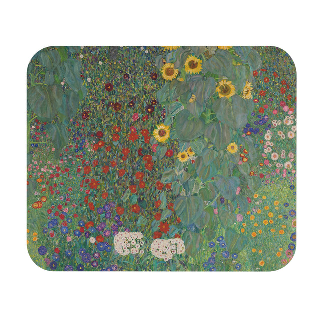 Farm Garden with Sunflowers by Gustav Klimt Mouse Pad (Rectangle)