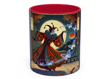 Court Magician with Ghost Butterflies Colorful Mugs (11oz, 15oz)