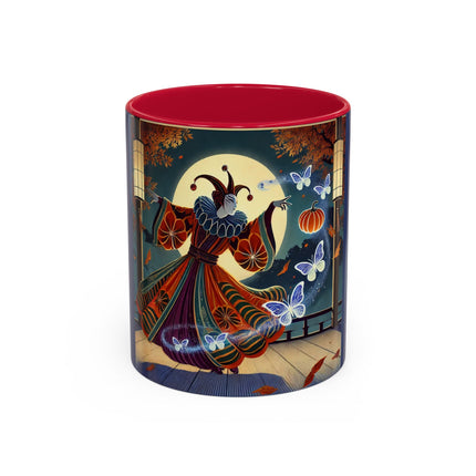 Court Magician with Ghost Butterflies Colorful Mugs (11oz, 15oz)