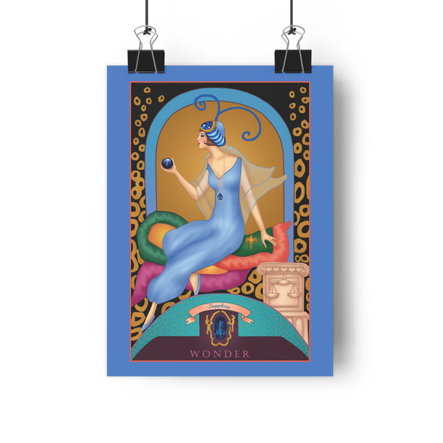 September & Sapphire (from the Gem Series) by Sofia Chiostri Giclée Art Print
