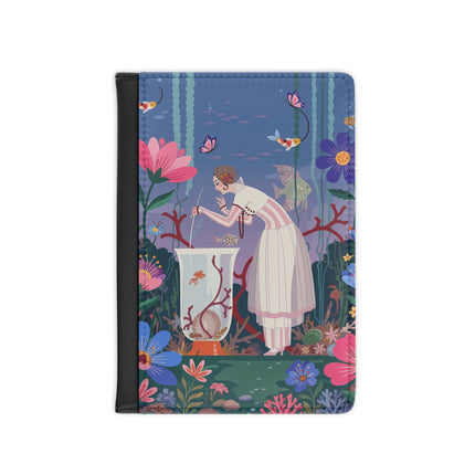 🐠🌸 The Enchanted Aquarium Garden Passport Cover – Art Deco Underwater Fantasy