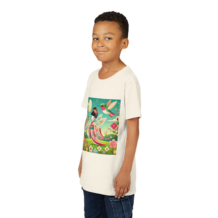 Geisha Fairy and the Hummingbird Blossom Youth Short Sleeve Tee