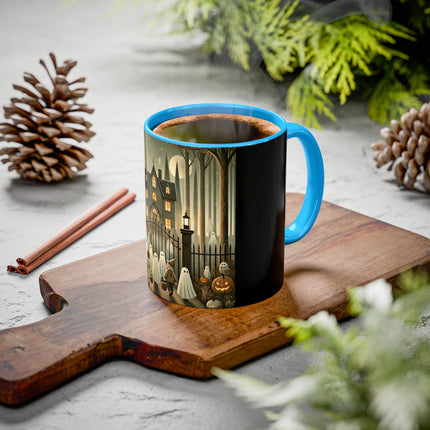 Ghostly Welcome – A Halloween Night Colorful Mugs (11oz, 15oz)