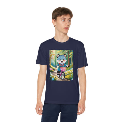 Furry Cyclist Youth Competitor Tee – Woodland Adventure & Playful Charm