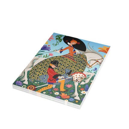 🐎🌸 The Enchanted Garden Riders Postcards With Envelopes – Art Deco Equestrian Whimsy