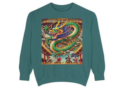 Tibetan Dragon Over Kabuki Duel Sweatshirt