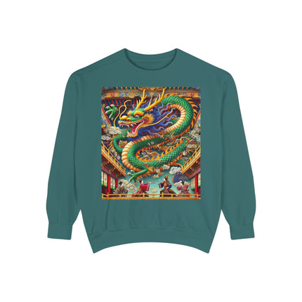 Tibetan Dragon Over Kabuki Duel Sweatshirt