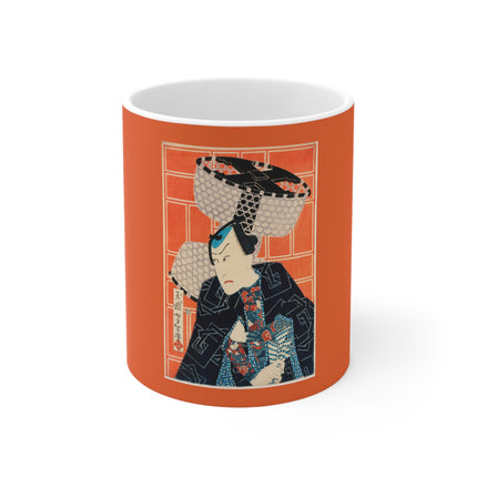 The Actor Kawarasaki Gonjūrō for a Fire Troupe by Tsukioka Yoshitoshi Ceramic Mug 11oz