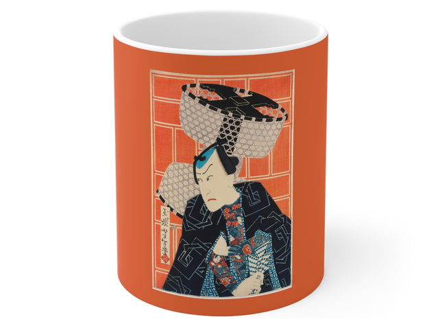 The Actor Kawarasaki Gonjūrō for a Fire Troupe by Tsukioka Yoshitoshi Ceramic Mug 11oz