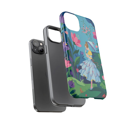 🌸☂️ A Stroll Through The Enchanted Forest Phone Case – Art Deco Floral Fantasy
