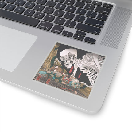 Mitsukuni Defying the Skeleton Spectre by Utagawa Kuniyoshi Kiss-Cut Stickers (4 Sizes)